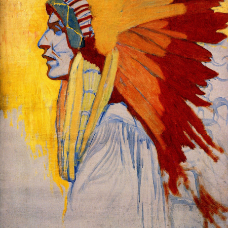 alphonse mucha, indien sioux, mākslas plakāts